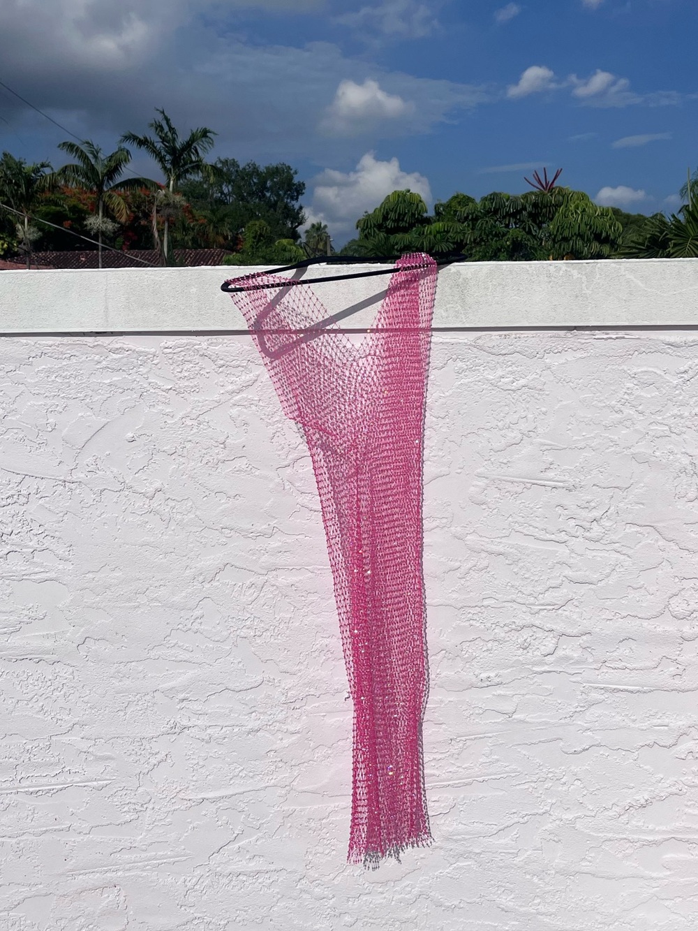 Pink Fishnet Maxi Cover-Up